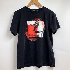 Roberto Cavalli Men's Snake Print Graphic Authentic Hologram T‎ Shirt Size L